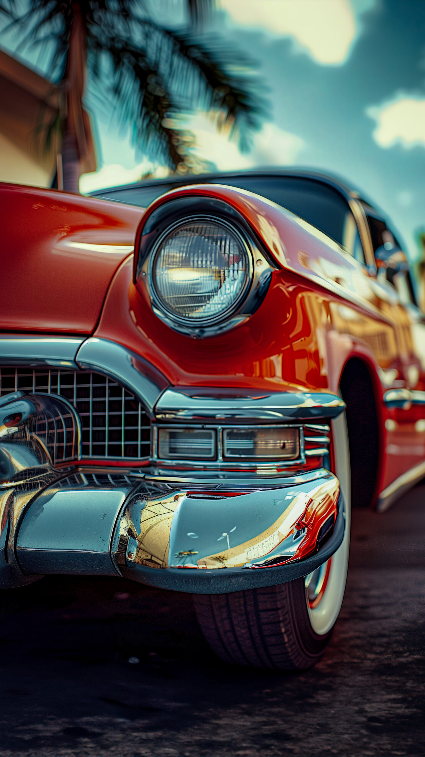 flicka0507_1950s_vintage_style._A_classic_1950s_car_viewed_from_55221a53-04ba-4c93-99c6-51bae860f102